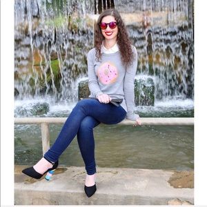 💙3/$20💙Mossimo Rainbow Sprinkle Donut Sweater XS